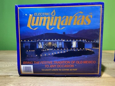 10 Piece Electric Luminarias Kit VTG 30 feet Coverage Outside String Lights - Image 1 of 4