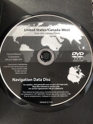2005-2012 CADILLAC CHEVROLET OLDS SAAB NAVIGATION DVD WEST 20861474 VER 6.00 OEM - Image 1 of 4