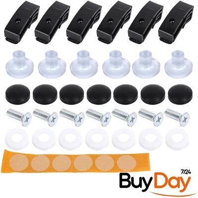 BUYDAY Deflector Assembly Clips Set Bonnet Wind Bug Stone Compatible With All Vehicles