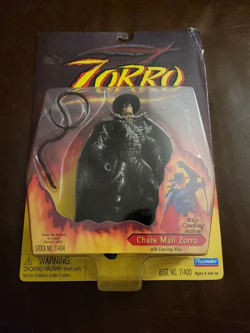 Chain Mail Zorro Action Figure Playmates Toys Ideal 1997 New In Box Sealed NOS Cover
