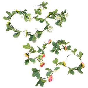 Artificial Water Lily Flower Garland 270cm - Decorative Wedding Home Craft - Picture 1 of 5