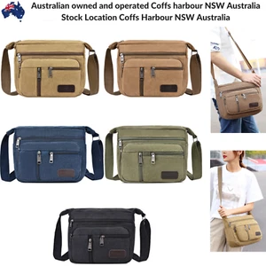 Vintage Retro Mens Shoulder Messenger Bag Cross Body Travel Satchel for Men - Picture 1 of 17