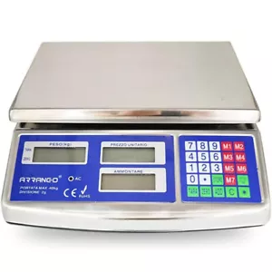 BILANCIA ELETTRONICA PROFESSIONALE DIGITALE 40Kg ACCIAIO DA BANCO DIVISIONE 2g - Foto 1 di 5