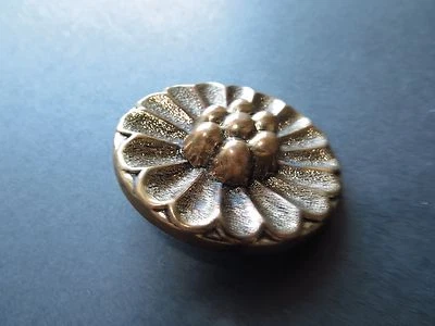 1980s Vintage Huge Flower Copper-tone Metal Plastic 'Feature' Coat Button-40mm - Image 1 of 4