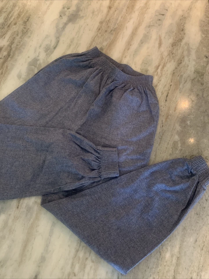 American Apparel Light Blue Denim Like Size Small Pants. Elastic Waist & ￼Ankles - Image 1 of 4