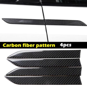 4pcs Carbon Fiber Style Car Door Handle Cover Sticker Trim Fits Tesla Model X - Picture 1 of 9
