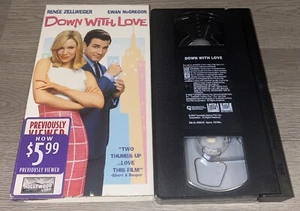 Down With Love VHS 2003 Renee Zellweger Ewan McGregor RomCom Charming - Picture 1 of 18