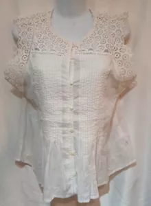 Levi's Silver Tab Damen Spitzen Weste Shirt Gr. Small Neu Mit Etikett - Bild 1 von 10