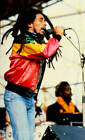 Jamaican singer Bob Marley during a show Madrid Spain Old Photo 1