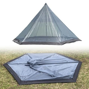 Hexagonal Pyramid Tent Lightweight Waterproof with Carry Bag for Easy Setup - Picture 1 of 6