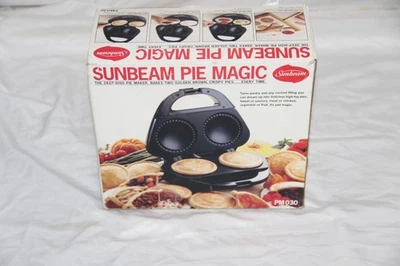 Sunbeam Pie Magic Traditional 2 Up Pie Maker with cutters free post M - image 1 of 4
