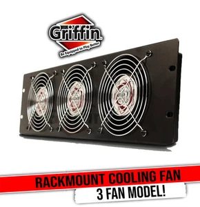 Wentylator chłodzący GRIFFIN Rackmount | 3U Ultra-cichy potrójny wydech IT Studio Gear - Zdjęcie 1 z 14