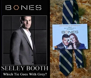 BONES: David Boreanaz (as Seeley Booth) screen worn HERO Tie w/COA - Picture 1 of 2