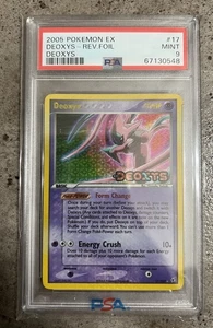 Pokemon Deoxys EX Deoxys Reverse foil Holo Rare #17 PSA 9 Mint Holo Bleed - Picture 1 of 4