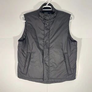 Polo Ralph Lauren Leather Trim Detail Insulated Puffer Biker Vest Mens Sz Large - Picture 1 of 11