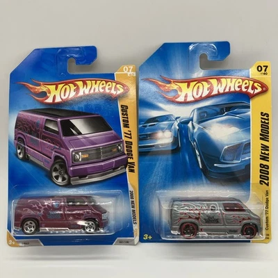 Hot Wheels Custom 77' Dodge Van #7 (lot Of 2) - Image 1 of 3