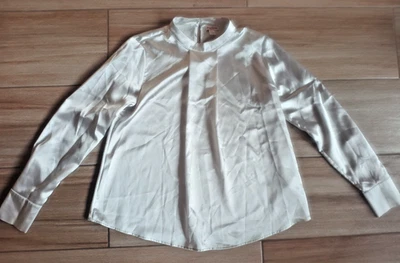 Satin Bluse von Alba Moda - silber - Gr. 34 - Bild 1 von 4