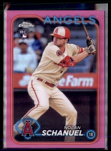 Lote de 2 tarjetas 2024 Topps cromo rosa refractor Nolan Schanuel #274 - Imagen 1 de 2