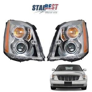 Faro derecho+izquierdo para Cadillac DTS 2008-2010 2011 HID/Xenón carcasa cromada - Imagen 1 de 12