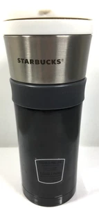 Starbucks Kaffeetasse Thermo Travel Coffee Gunmetal 2 Tone Weiß Top Edelstahl - Bild 1 von 8