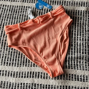 Pantalones de bikini Cupshe talla 0X naranja cintura alta nuevos con etiquetas - Imagen 1 de 6