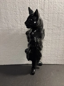 De colección Gato Negro Redware Cerámica Pared Escalada Gato 12" Decoración RARO EN MUY BUEN ESTADO - Imagen 1 de 12