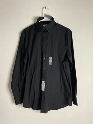 Mens Calvin Klein Long Sleeve Slim Fit Black Button Up Shirt 15 1/2 32-33 Medium - Image 1 of 4