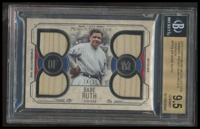 Babe Ruth 2015 Topps Museum Collection /25 Quad Bat GAME USED BGS 9.5 SP - Image 1 of 2