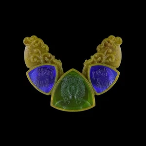Juego de cuentas tipo águila ninfa flor tallada HC200026 - Imagen 1 de 4