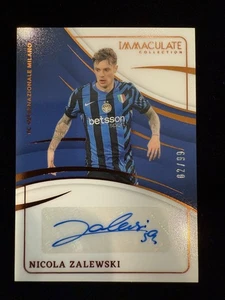 2024-25 Immaculate Soccer Nicola Zalewski Auto 2/99 Inter Milan Autograph  - Picture 1 of 2