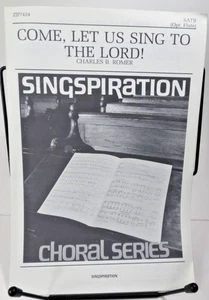 Come, Let Us Sing To The Lord Vintage SATB (Opt Flute) Sheet Music 1982 - Picture 1 of 3