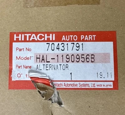021903016A 059903016T 95560311600 OEM HITACHI 190A Water-Cooled Alternator - Image 1 of 4
