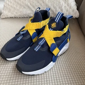 Nike Air Huarache City Blue /Yellow GS Youth Size 6.5 Slip On Sneaker AJ6662-405 - Picture 1 of 10