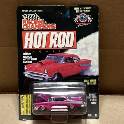 Chevy #7 57 Racing Champions Hot Rod Magazine 1997 vintage, 1:64 Foto 1 de 4