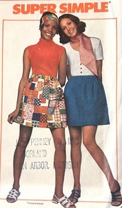 1969 Vintage 60’s Simplicity Pattern 8632 EASY Skirt Sz 10 Waist 24 Cut & Complete - Bild 1 von 4