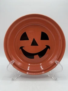 Fiesta Happy Pumpkin Deep Dish Pie Plate Persimmon Fiestaware 10" /rb - Picture 1 of 6
