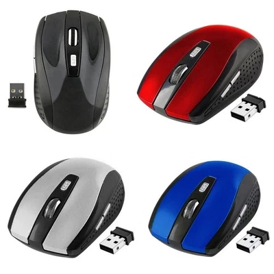Wireless Bluetooth Mouse Mice Optical 2.4GHz USB Receiver For Laptop Computer - Image 1 of 4