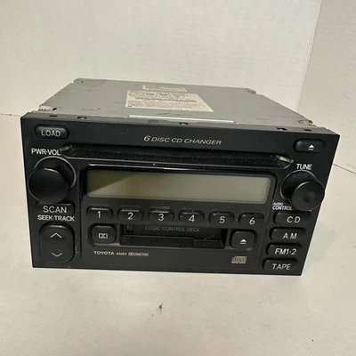 1996 - 2000 年丰田 Land Cruiser 收音机 立体声 6 CD 播放器 原始设备制造商 86120 - 未测试 — 第 1/4 张图片