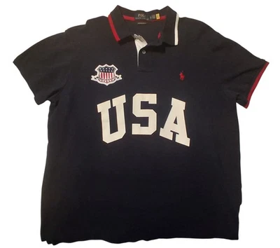 Polo Ralph Lauren Personalizado Calce Ajustado EE. UU. Polo Talla Con Escudo XL Foto 1 de 4