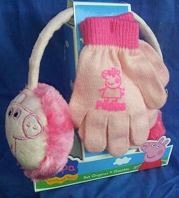 CERDA PEPPA PIG SET PARAORECCHIE E GUANTI EARMUFFS AND GLOVES OREJERAS + GUANTES