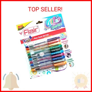 Flair Xtra Sparkle Glitter Gel 10 Colours Xtra Sparkle Gel Pen - Picture 1 of 2