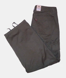NWT LEVIS 94 Baggy Cargos Olive Green Cargo Khaki Pants 36 x 30 Adjustable Hem - Picture 1 of 14