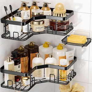 Shower Caddy Organizer, 3-Pack Adhesive Corner Shower Caddy Organizer Shelves - Picture 1 of 12