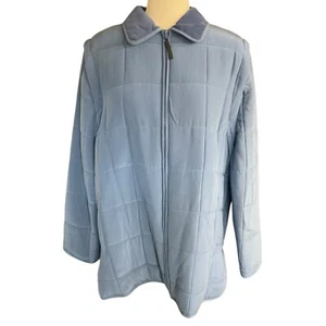 Diane von Furstenberg Silk Assets Jacket Vest Quilted Womens blue M Classic NWOT - Picture 1 of 10