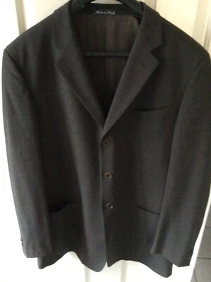 Giorgio Armani Collezioni Men’s Gray 3-Button Virgin Wool Blazer Suit Jacket 42L - Image 1 of 4