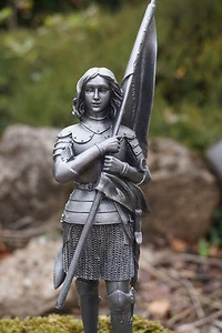 RE0269 FIGURINE STATUETTE REPRO 25CM JEANNE D ARC ARMURE FELIX CHARPENTIER - Photo 1/4