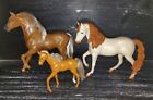 Lot de 3 figurines de collection vintage chevaux Breyer Reeves/MMTL 4” 7” & 8”