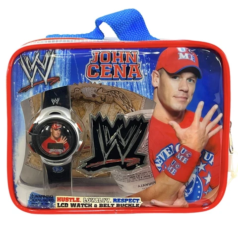2011 WWE John Cena Digital Watch & Belt Buckle New Sealed Old Stock Not Working Cover