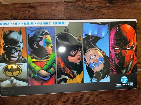 McFarlane Toys DC Multiverse Multipack BAT Family 5 Pack Brand New Sealed Robin Cover
