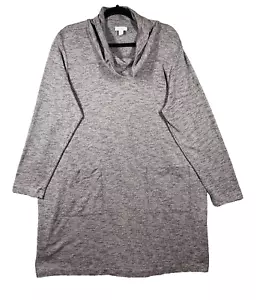 Vestido J. Jill Pure Jill Talla XL Relajado Elastizado Gran Tamaño Lagenlook Viaje Ciruela - Imagen 1 de 12